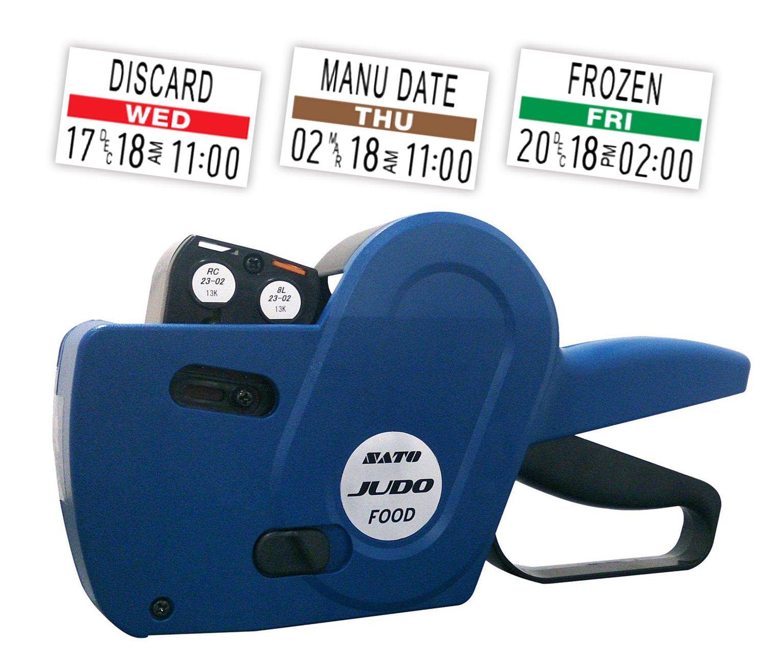 Etiquetadora Manual SATO JUDO FOOD Doble Línea (European Layout) Color Púrpura (Copia)