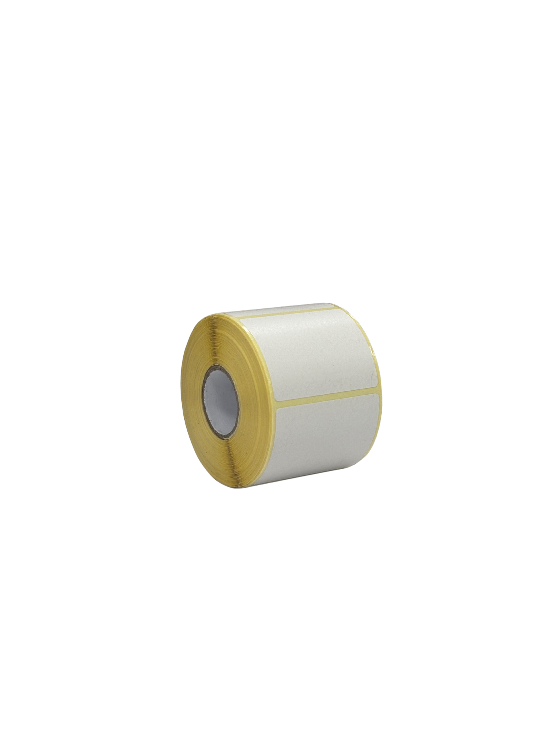 Rollo vertical de etiquetas térmicas 49x40 mm con adhesivo permanente para uso intensivo en cocinas profesionales.