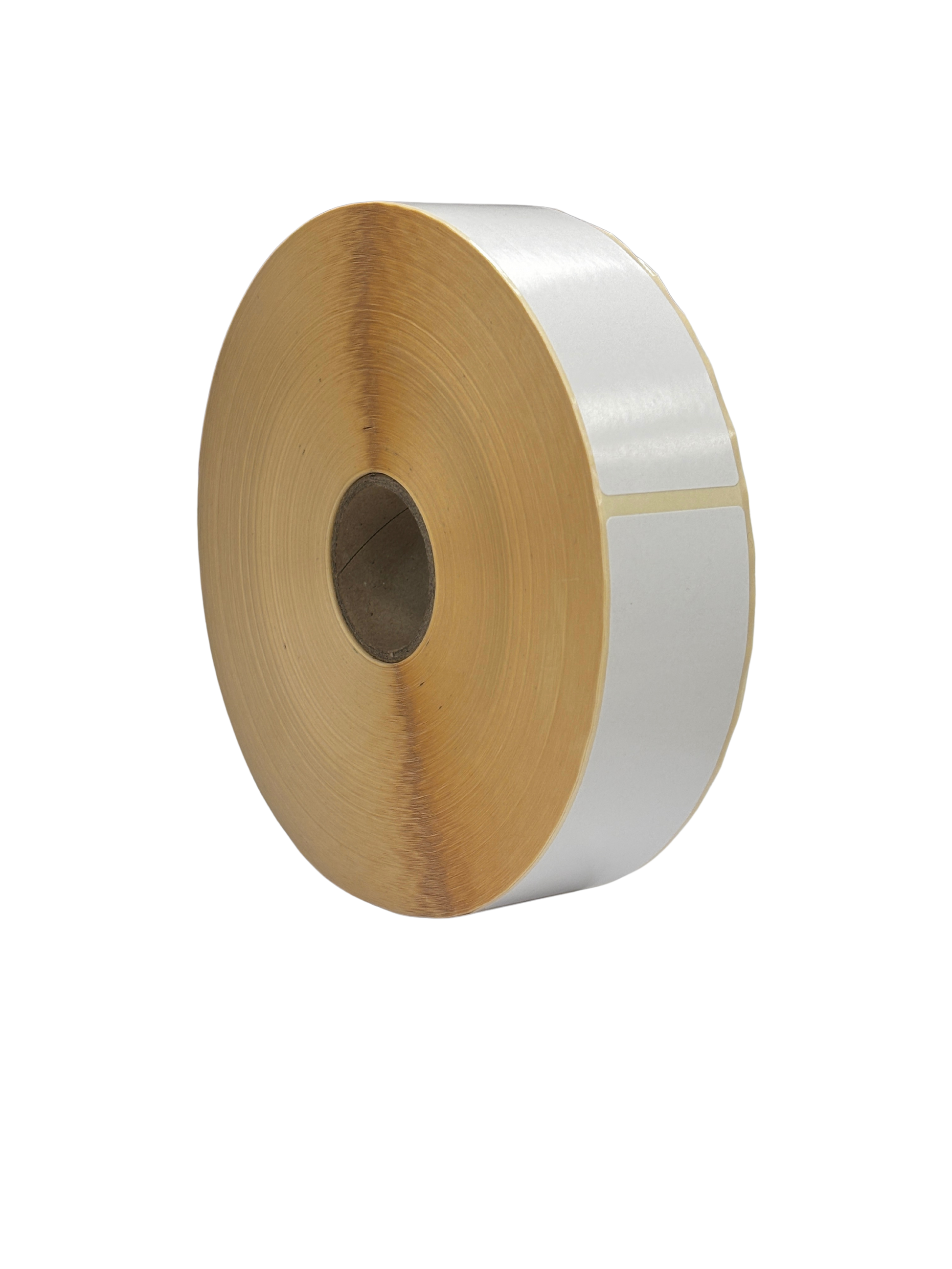 Rollo vertical de etiquetas delivery 30x100 mm, perfectas para envases y paquetes de comida para llevar.