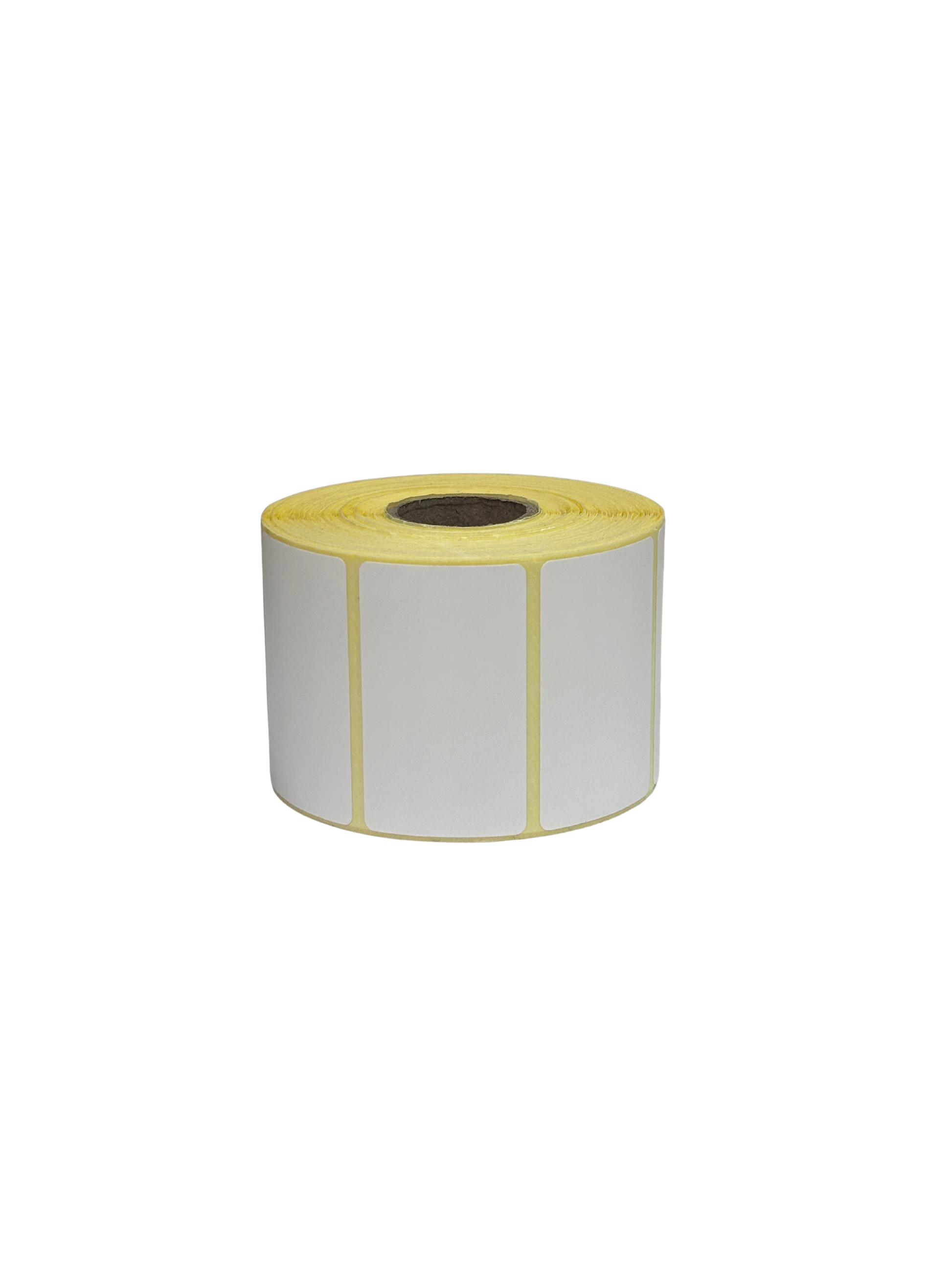 Rollo horizontal mostrando pegatinas térmicas de polipropileno, ideales para alimentos frescos y preparados.